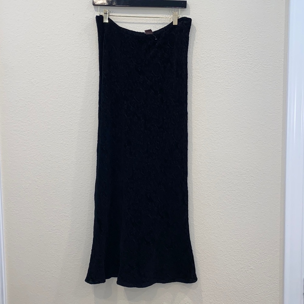 Out of Exile England Maxi Skirt Raised Tonal Design Stretchy  size 3 (14/16)